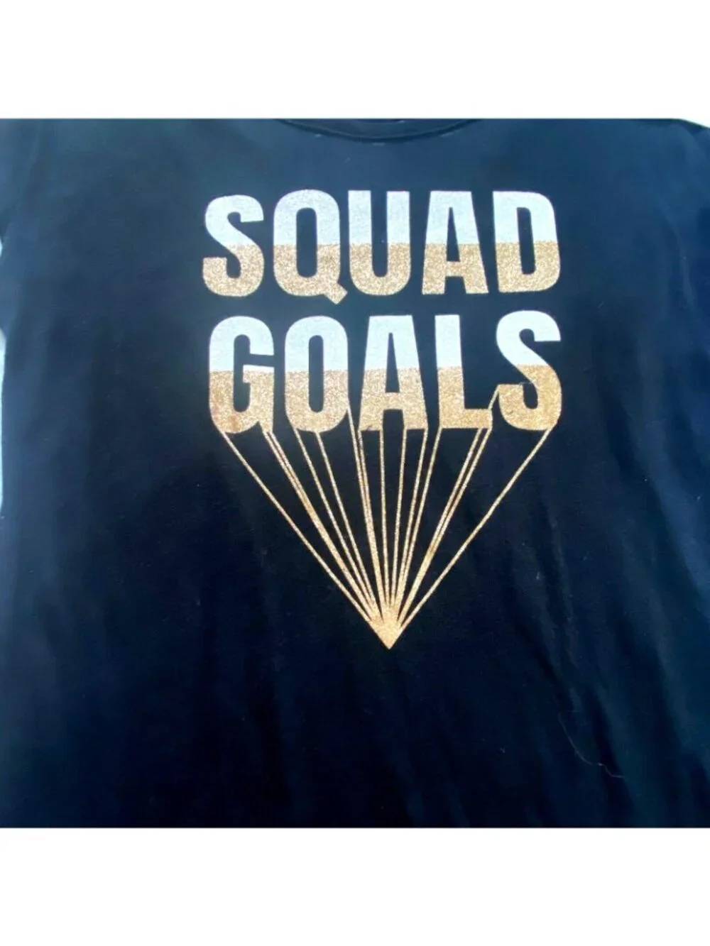 Epic Threads Girls Short Sleeve 'Squad Goals' Shirt-Black-Size XL-NWT